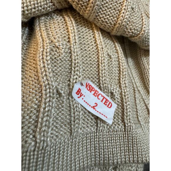 Vintage Belford 100% Silk Cable Knit Sweater Made in Hong Kong - Picture 6 of 6